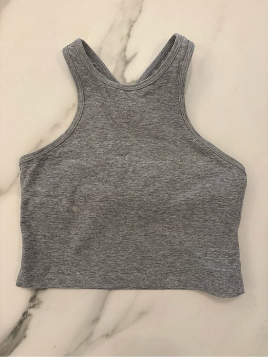 Beyond Yoga Tops - Beyond Yoga Heather Grey Racerback Crop Tank